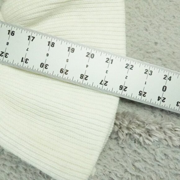 Eliza J Knit Sweater Dress Womens Large White Bell Sleeve Nordic Scandinavian - Picture 11 of 13